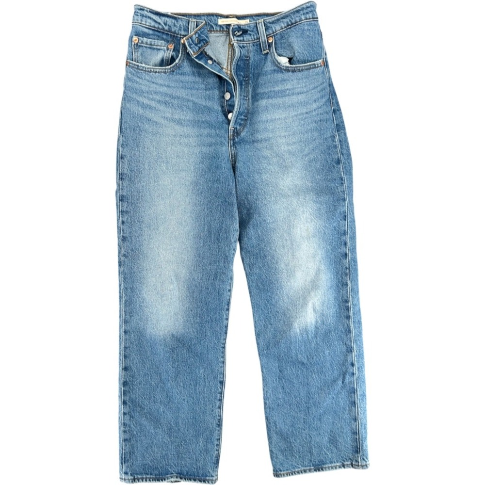 Levis Premium Ribcage Straight Ankle Jeans Blue Denim Size 29
